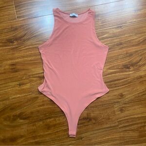 Liliana Real Women's Salmon Stretch Bodysuit Size Medium Streetwear Coastal Boho